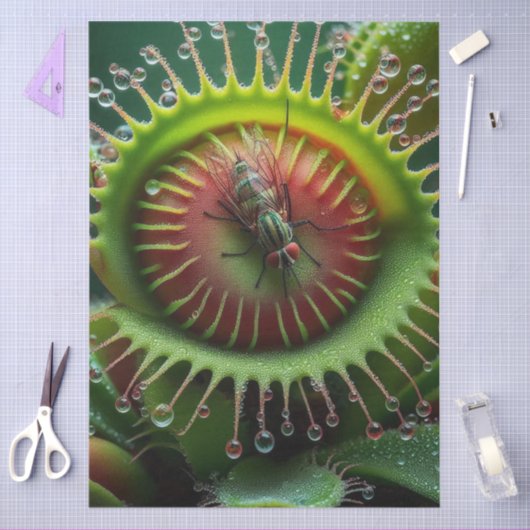 Venus Flytrap Floral Whimsical Fun Wild 薄葉紙 (クラフト)