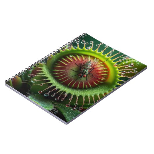Venus Flytrap Floral Whimsical Plant ノートブック (左側)