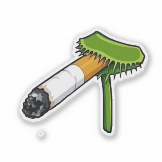 Venus Flytrap Plant With Cig シール (正面)