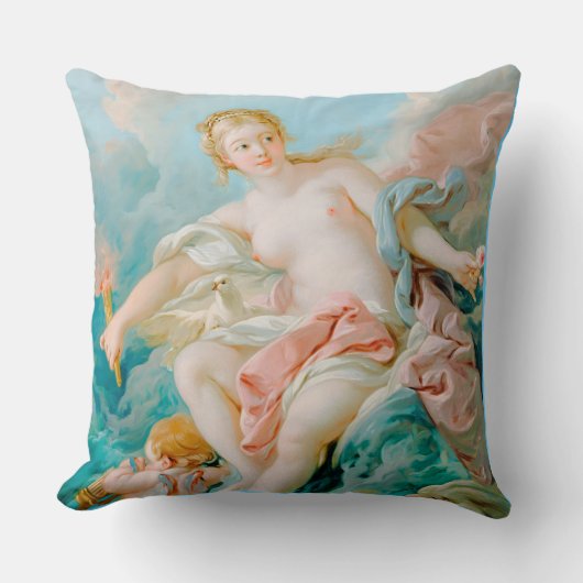 Venus on the Waves by Fransois Boucher クッション (正面)