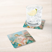 Venus on the Waves by Fransois Boucher スクエアペーパーコースター (インサイチュ)