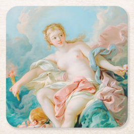 Venus on the Waves by Fransois Boucher スクエアペーパーコースター