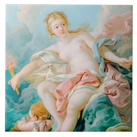 Venus on the Waves by Fransois Boucher タイル (正面)