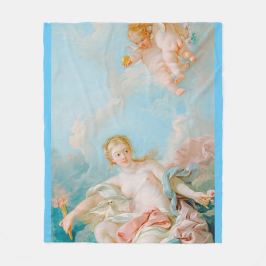 Venus on the Waves by Fransois Boucher フリースブランケット (正面)