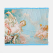 Venus on the Waves by Fransois Boucher フリースブランケット (正面(横))