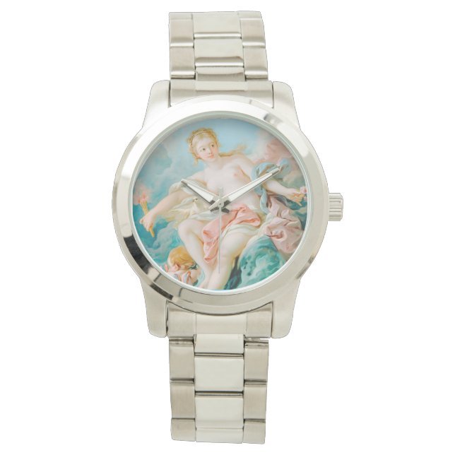 Venus on the Waves by Fransois Boucher 腕時計 (正面)