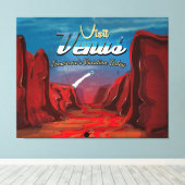 Venus Vintage Posterを訪れる キャンバスプリント (インサイチュ (ウッドフロア))