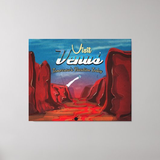 Venus Vintage Posterを訪れる キャンバスプリント (正面)