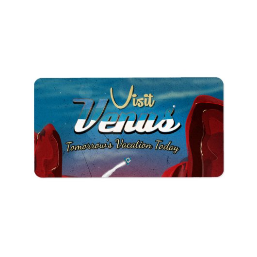 Venus Vintage Posterを訪れる ラベル (正面)