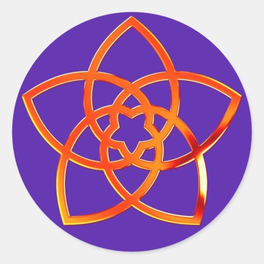 Venusblume / Venus Flower RED | violet ラウンドシール (正面)