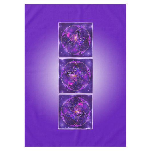 Venusblume violet universe +あなたのアイディア テーブルクロス (正面)