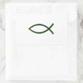 ver 01 - Jesus Fish – 背澄ん景 長方形シール (バッグ)