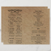 Ver 3ファン用カスタムウェディングプログラムテンプレート (正面/裏面)