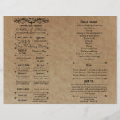 Ver 3ファン用カスタムウェディングプログラムテンプレート (正面)