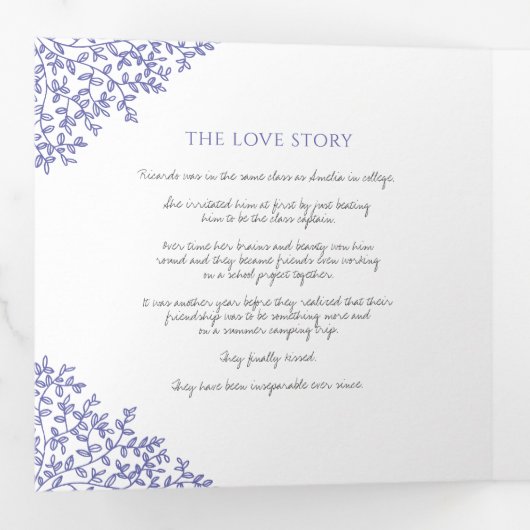 Ver periモノグラムの芸術物語の献身的な結婚作品 三つ折りプログラム (内部最初)