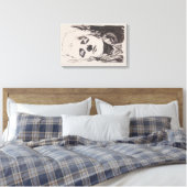 「Ver Sacrum」からの女性のスケッチ(モーザー) キャンバスプリント (インサイチュ (寝室))