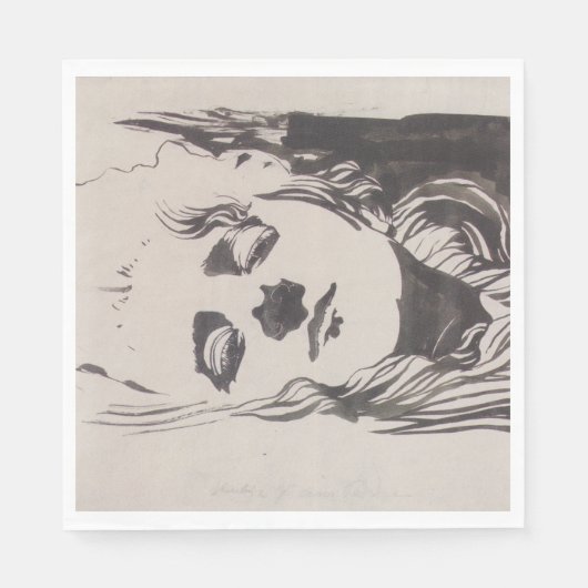 「Ver Sacrum」からの女性のスケッチ（モーザー） スタンダードランチョンナプキン (正面)