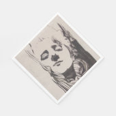 「Ver Sacrum」からの女性のスケッチ（モーザー） スタンダードランチョンナプキン (角)