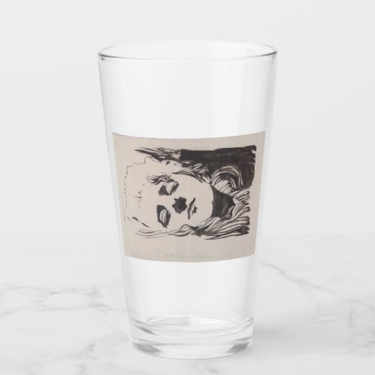 「Ver Sacrum」からの女性のスケッチ(モーザー) タンブラーグラス (正面)