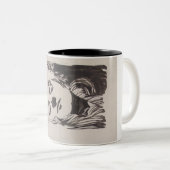 「Ver Sacrum」からの女性のスケッチ(モーザー) ツートーンマグカップ (正面右)