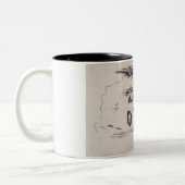 「Ver Sacrum」からの女性のスケッチ(モーザー) ツートーンマグカップ (左)