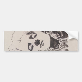 「Ver Sacrum」からの女性のスケッチ（モーザー） バンパーステッカー