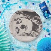 「Ver Sacrum」からの女性のスケッチ（モーザー） ペーパープレート (パーティー)