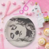 「Ver Sacrum」からの女性のスケッチ（モーザー） ペーパープレート (パーティー)