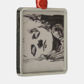 「Ver Sacrum」からの女性のスケッチ（モーザー） メタルオーナメント (右)