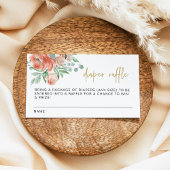 VERAグリーンリーテラコッタフローラおむつラッフルカード プレイスカード