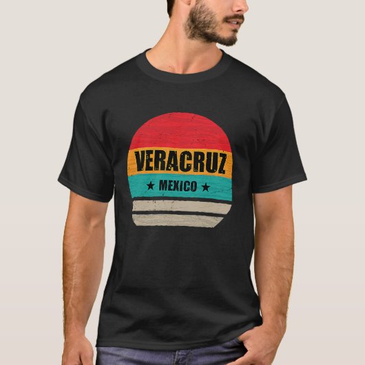 Veracruz Mexico  Proud Mexican  Veracruz Retro Vin Tシャツ (正面)
