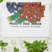 Verbenaシードパケットラベル キッチンタオル (折り畳み)