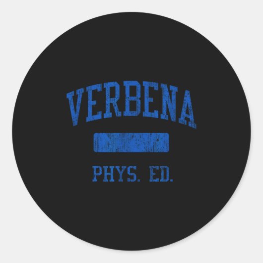 Verbena High School Hs Verbena Al Phys Ed ラウンドシール (正面)