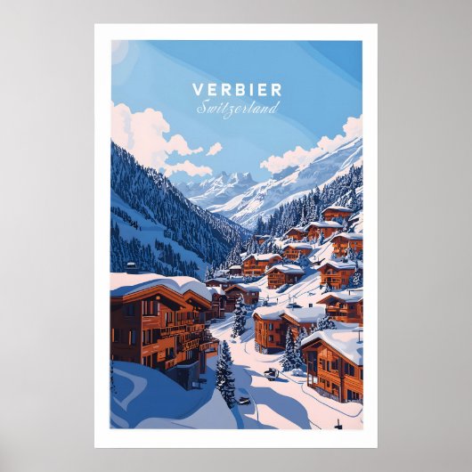 Verbier旅行のプリント1 ポスター (正面)