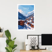 Verbier旅行のプリント1 ポスター (ホームオフィス)