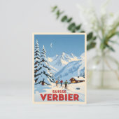 Verbier、スイス - アルペンスキーリゾート ポストカード (スタンド正面)