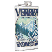Verbier スイス スノーボード 旅行 ロゴ フラスク (右)