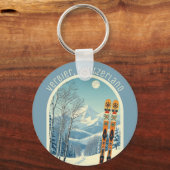 Verbier スイス Schweiz 4 Vallées スキー キーホルダー (正面)