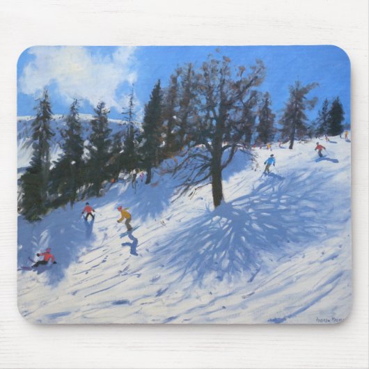 Verbier 2010年春のスキーヤー マウスパッド (正面)