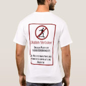 Verbotenスケートで滑ること Tシャツ (裏面)