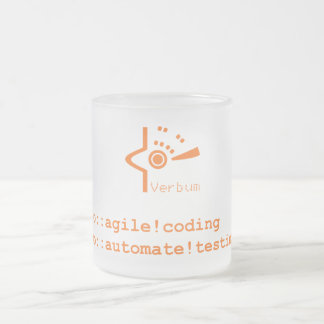 Verbum Frotedのマグ(オレンジロゴ) フロストグラスマグカップ