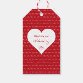 Verbundene Herzen mit Valentinsgruß -  ギフトタグ (正面)