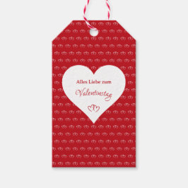 Verbundene Herzen mit Valentinsgruß -  ギフトタグ