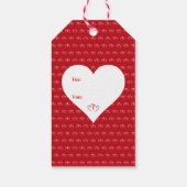 Verbundene Herzen mit Valentinsgruß -  ギフトタグ (裏面)
