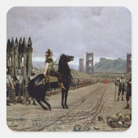 Vercingetorix before Caesar, 52 BC, 1886 スクエアシール (正面)