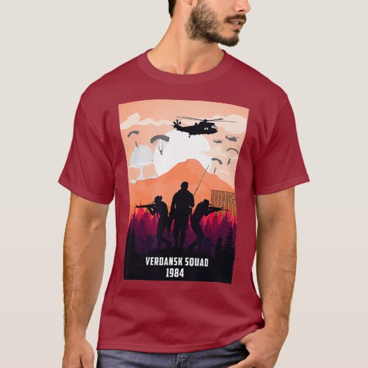 Verdansk 1984 CoDゲームグラグァルグワーゾーンに戻る Tシャツ (正面)