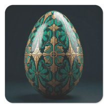 Verdant and vibrant green Easter egg