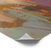 Verdant-Eyed Maine Coon in Spring Flowers ポスター (角)