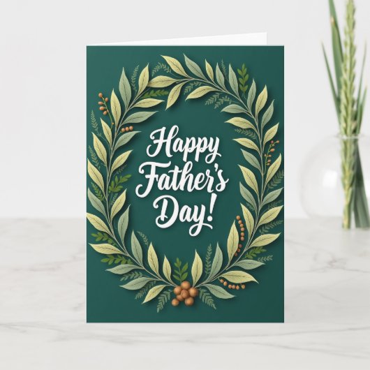 Verdant Fathers Day Greeting Card カード (正面)