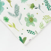 Verdant Flowers Cozy Blanket フリースブランケット (角)